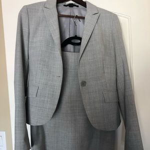 Express Editor Light Gray suit (pant,skirt,jacket)